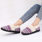 Pantoffels dames gebreid met hoge boord en memory foam zool 17