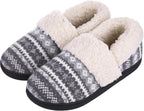 Pantoffels dames gebreid met hoge boord en memory foam zool 2