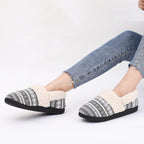 Pantoffels dames gebreid met hoge boord en memory foam zool 28
