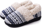 Pantoffels dames gebreid met hoge boord en memory foam zool 3