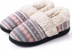Pantoffels dames gebreid met hoge boord en memory foam zool 4