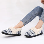 Pantoffels dames gebreid met hoge boord en memory foam zool 6