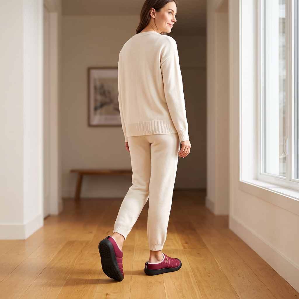 Pantoffels dames gevoerd met antislipzool 10