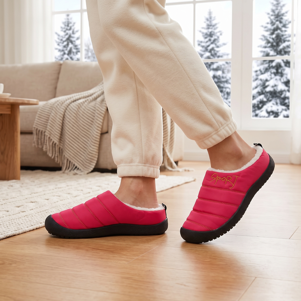 Pantoffels dames gevoerd met antislipzool 5