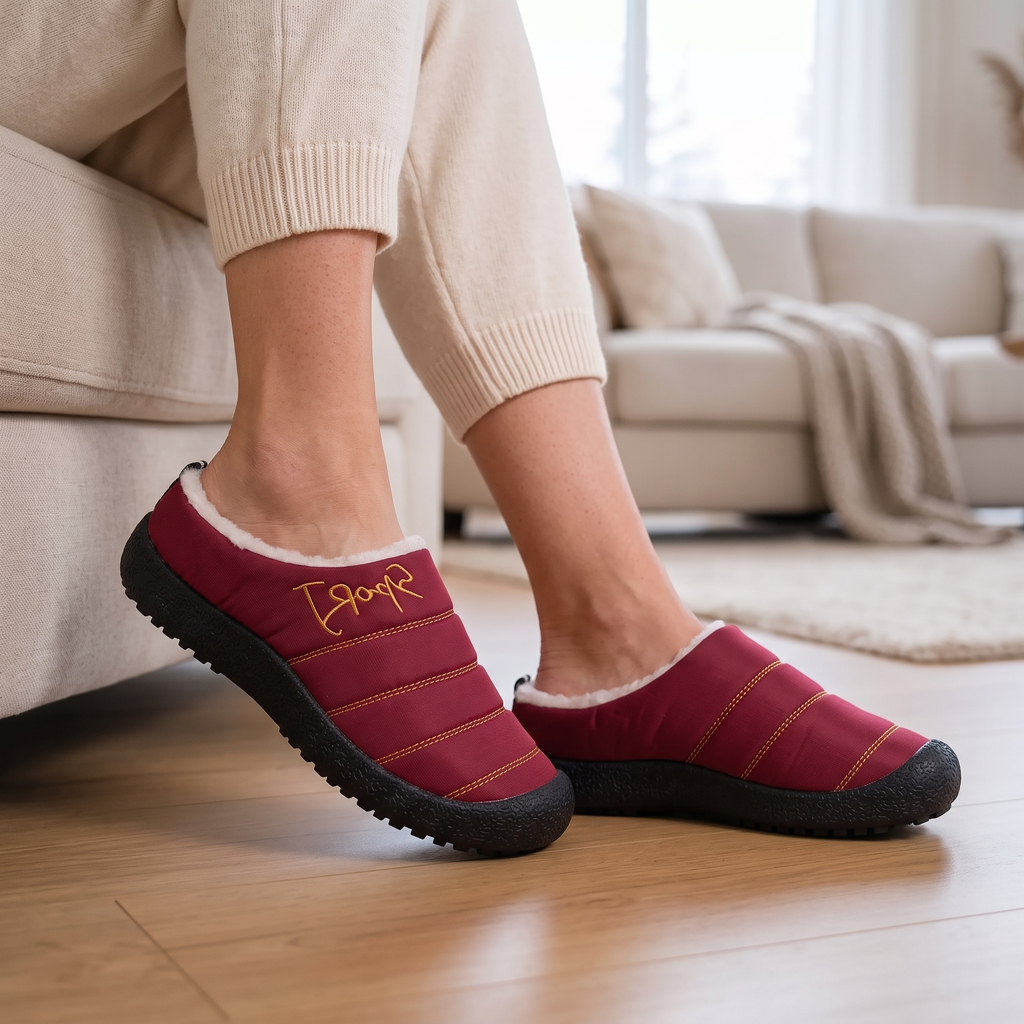 Pantoffels dames gevoerd met antislipzool 7