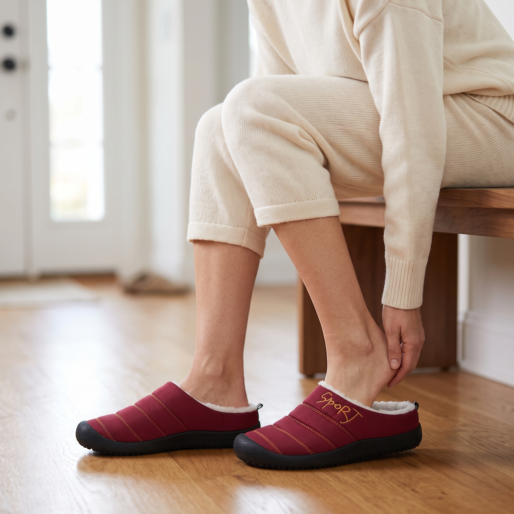 Pantoffels dames gevoerd met antislipzool 9