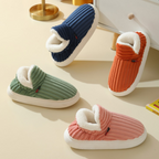 Pantoffels dames hoog gevoerd met pluizige rand 7