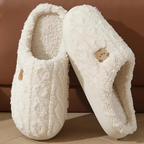 Pantoffels dames met bont en zachte zool, warm 4