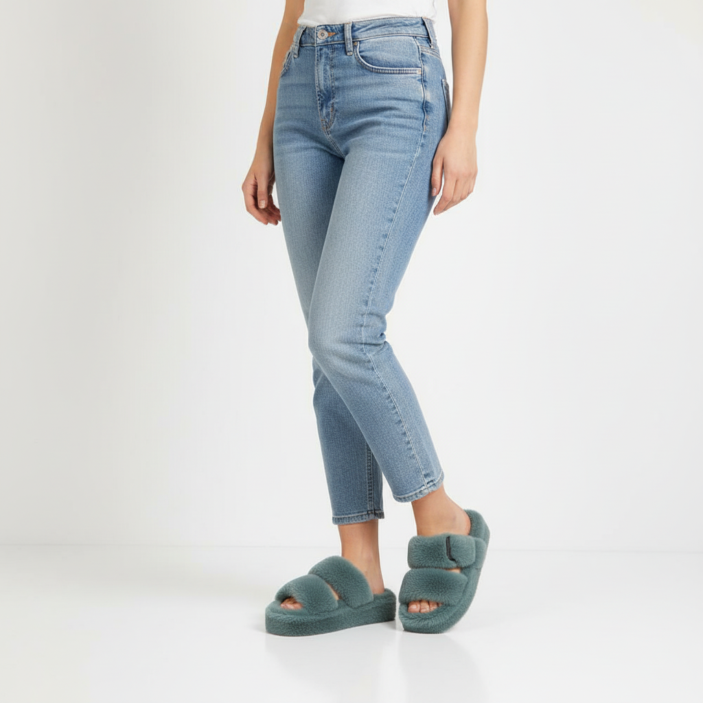 Pantoffels dames met fleecevoering en antislipzool 3