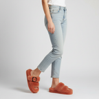 Pantoffels dames met fleecevoering en antislipzool 4