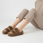 Pantoffels dames met fleecevoering en antislipzool 5