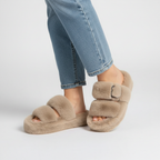 Pantoffels dames met fleecevoering en antislipzool 7