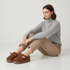 Pantoffels dames met plateauzool en zachte voering 1