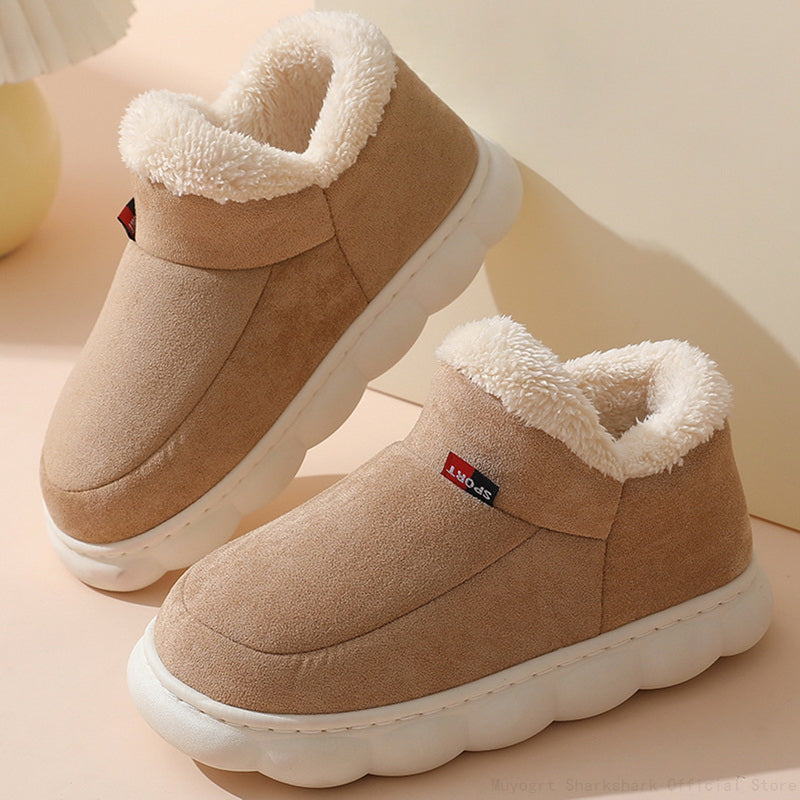 Pantoffels dames met pluizige voering en dikke zool 2