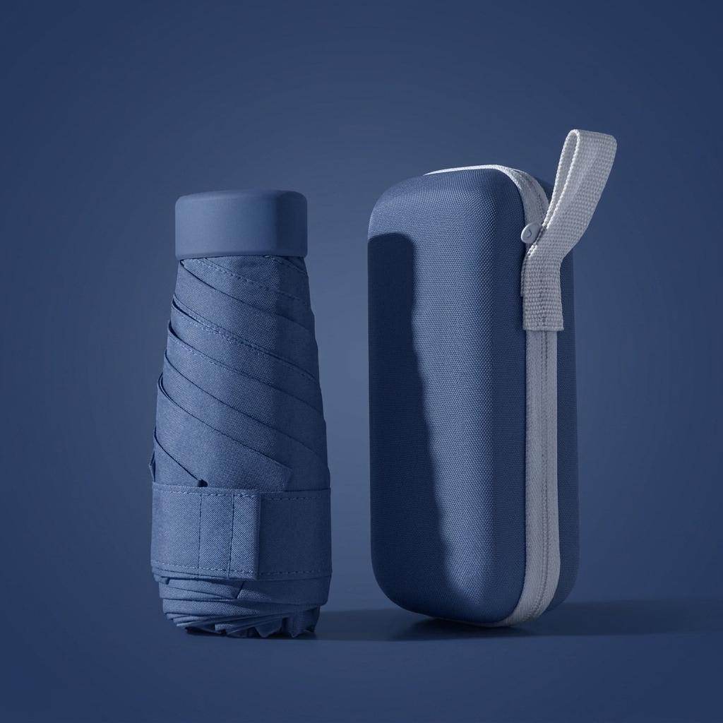 Paraplu opvouwbaar en compact met waterafstotend etui en RVS frame 8