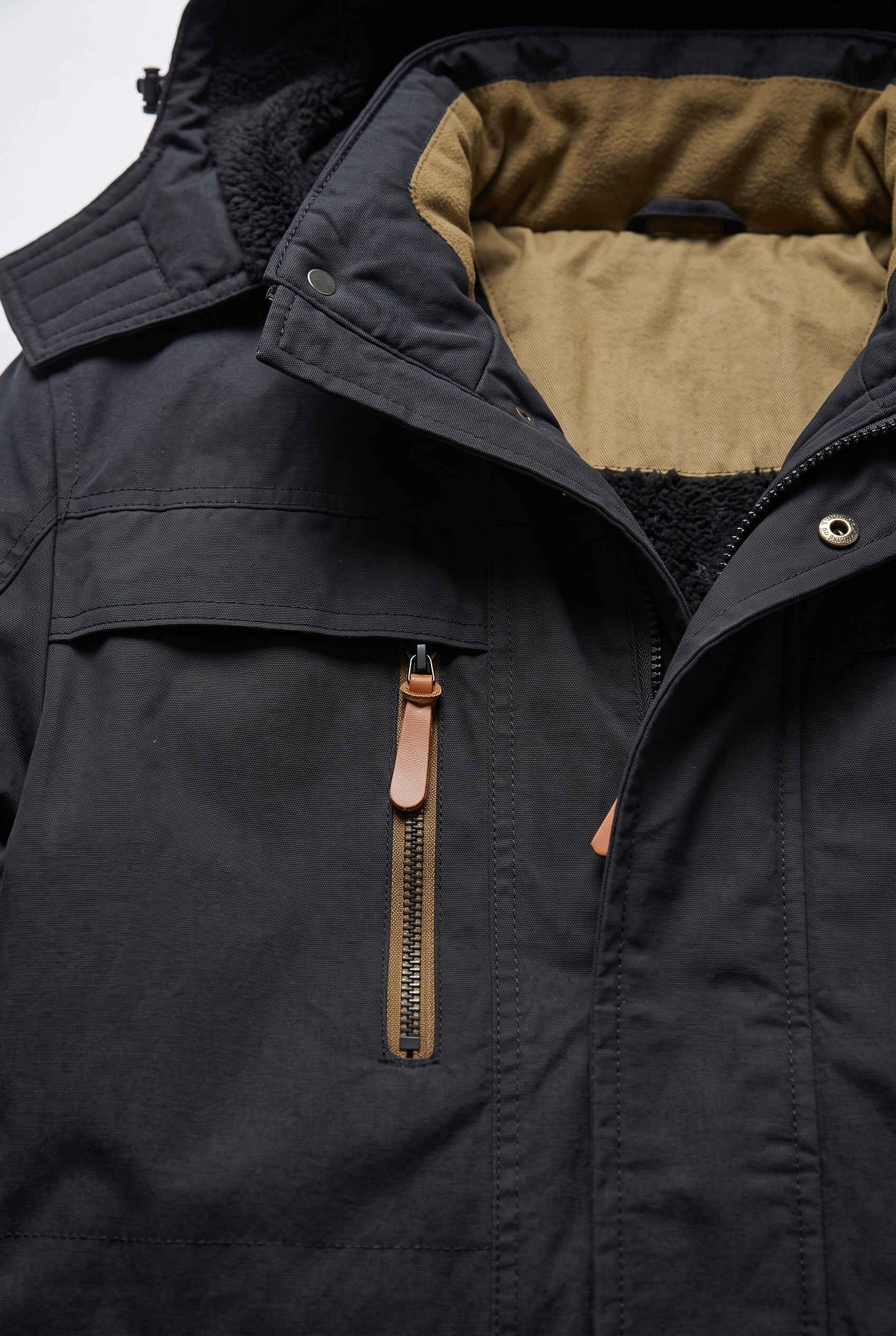 Parka heren met capuchon en fleecevoering voor de winter 6
