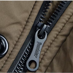 Parka winterjas heren gewatteerd met bontrand capuchon 8