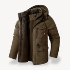 Parka winterjas heren met capuchon en fleecevoering 2