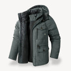 Parka winterjas heren met capuchon en fleecevoering 3