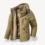 Parka winterjas heren met capuchon en fleecevoering 4
