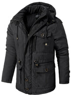 Parka winterjas heren met capuchon en warme voering 1