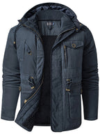Parka winterjas heren met capuchon en warme voering 5