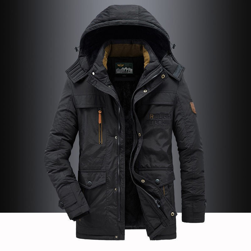 Parka winterjas heren met teddyvoering en capuchon waterafstotend 1