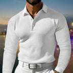 Polo sweater heren met polokraag en knoopsluiting 2