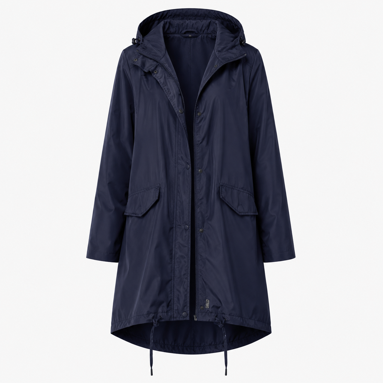Regenjas dames waterafstotend en oversized met capuchon en verstelbare zoom 12