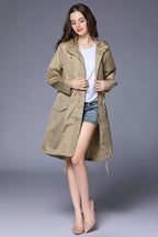 Regenjas dames waterafstotend en oversized met capuchon en verstelbare zoom 3