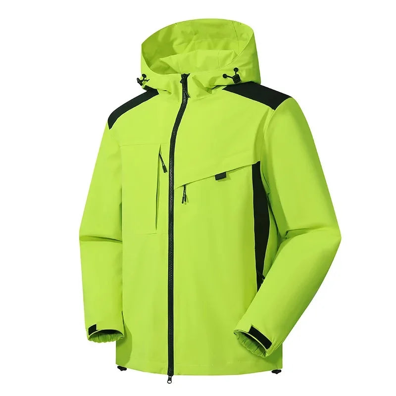 Regenjas dames waterdicht met capuchon, ritszakken en getapete naden 10