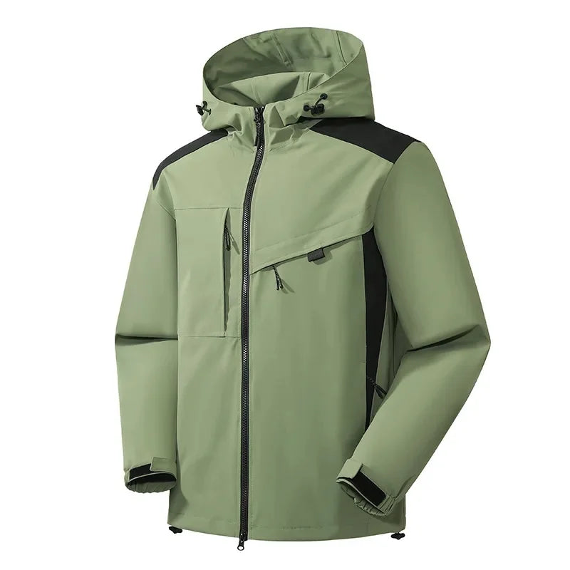 Regenjas dames waterdicht met capuchon, ritszakken en getapete naden 7