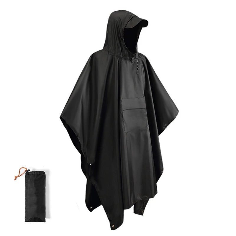 Regenponcho uniseks waterdicht met capuchon en opbergetui 3