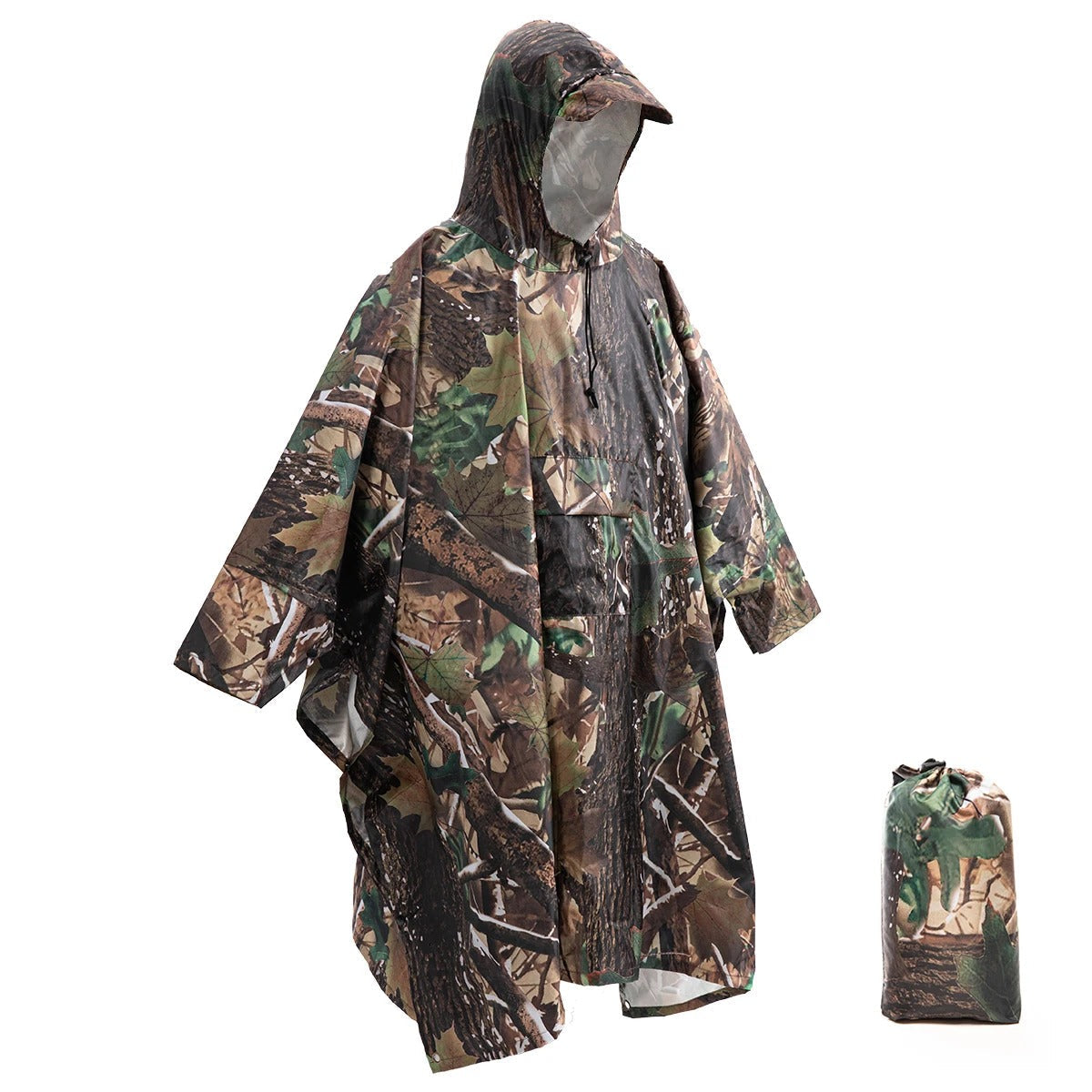 Regenponcho uniseks waterdicht met capuchon en opbergetui 6