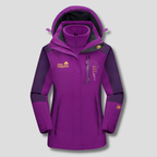 Ski-jas dames 3-in-1 met capuchon en hoge kraag gevoerd 7