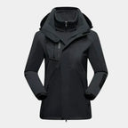 Ski-jas dames 3-in-1 met capuchon langarm waterafstotend 1