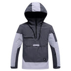 Ski-jas dames anorak met capuchon en halve rits waterafstotend 4