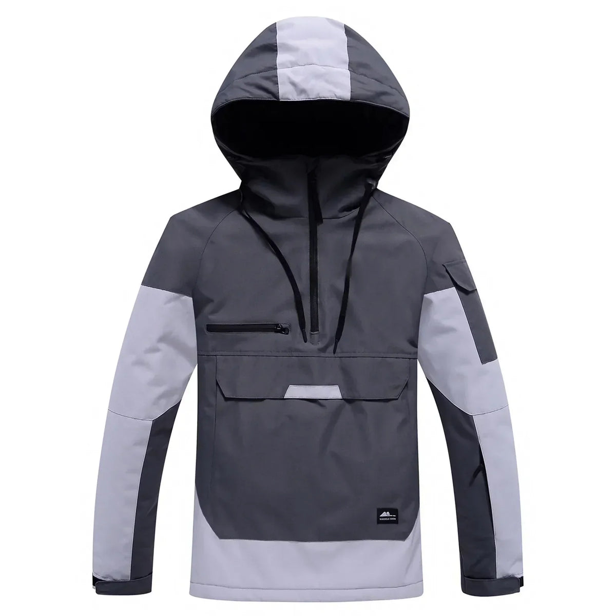 Ski-jas dames anorak met capuchon en halve rits waterafstotend 4