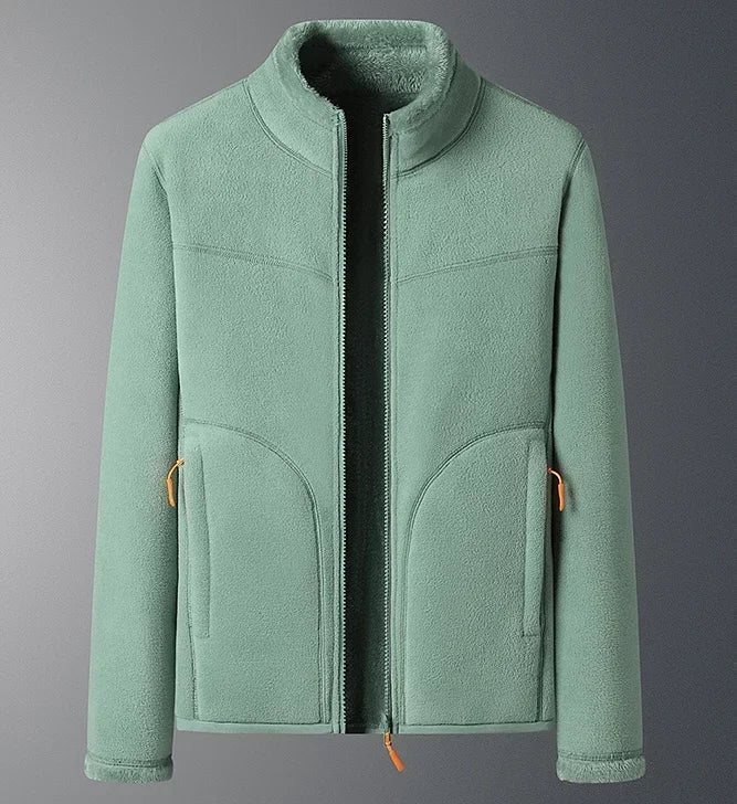 Ski-jas dames fleece met opstaande kraag en doorlopende rits 1