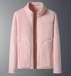 Ski-jas dames fleece met opstaande kraag en doorlopende rits 2