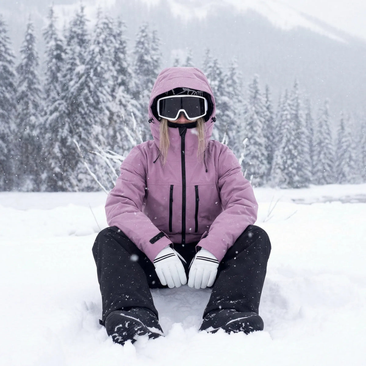 Ski-jas dames snowboardjas met capuchon en ritszakken waterafstotend 4
