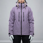 Ski-jas dames snowboardjas met capuchon en ritszakken waterafstotend 5