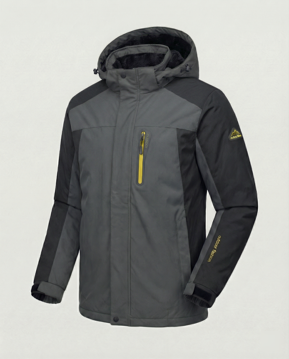 Ski-jas heren met capuchon en fleecevoering waterafstotend gevoerd 5