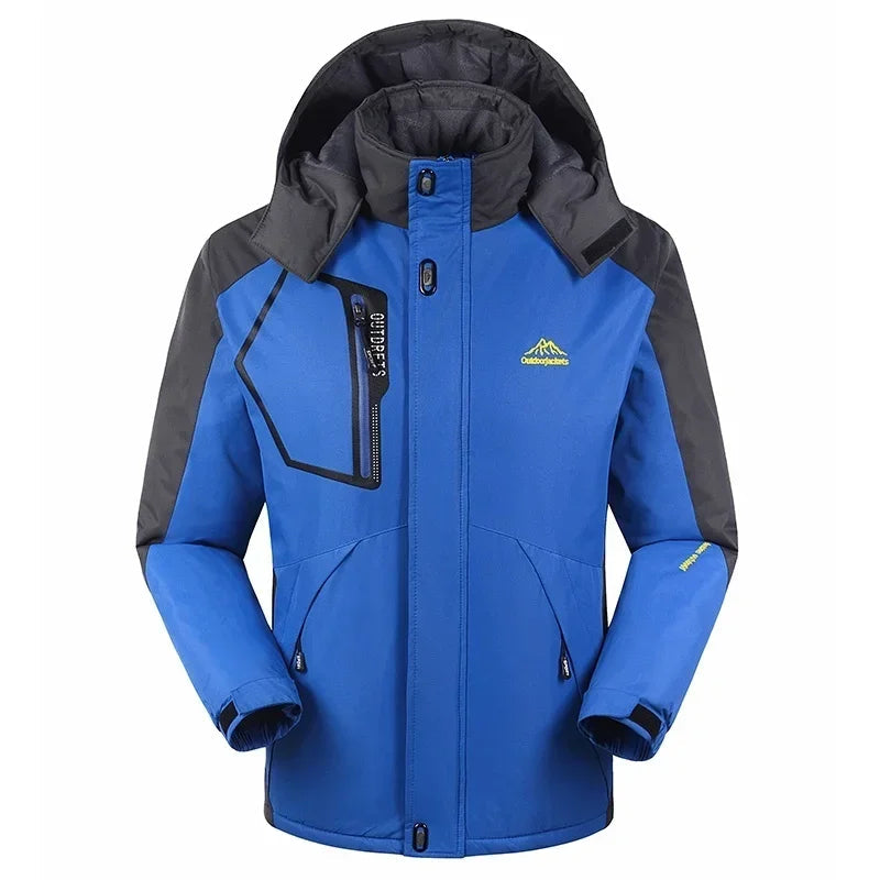 Ski-jas heren met capuchon waterafstotend en gevoerd met rits 2