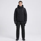 Ski-set heren tweedelig met capuchon jas en broek waterafstotend gevoerd 1