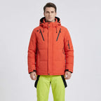 Ski-set heren tweedelig met capuchon jas en broek waterafstotend gevoerd 9
