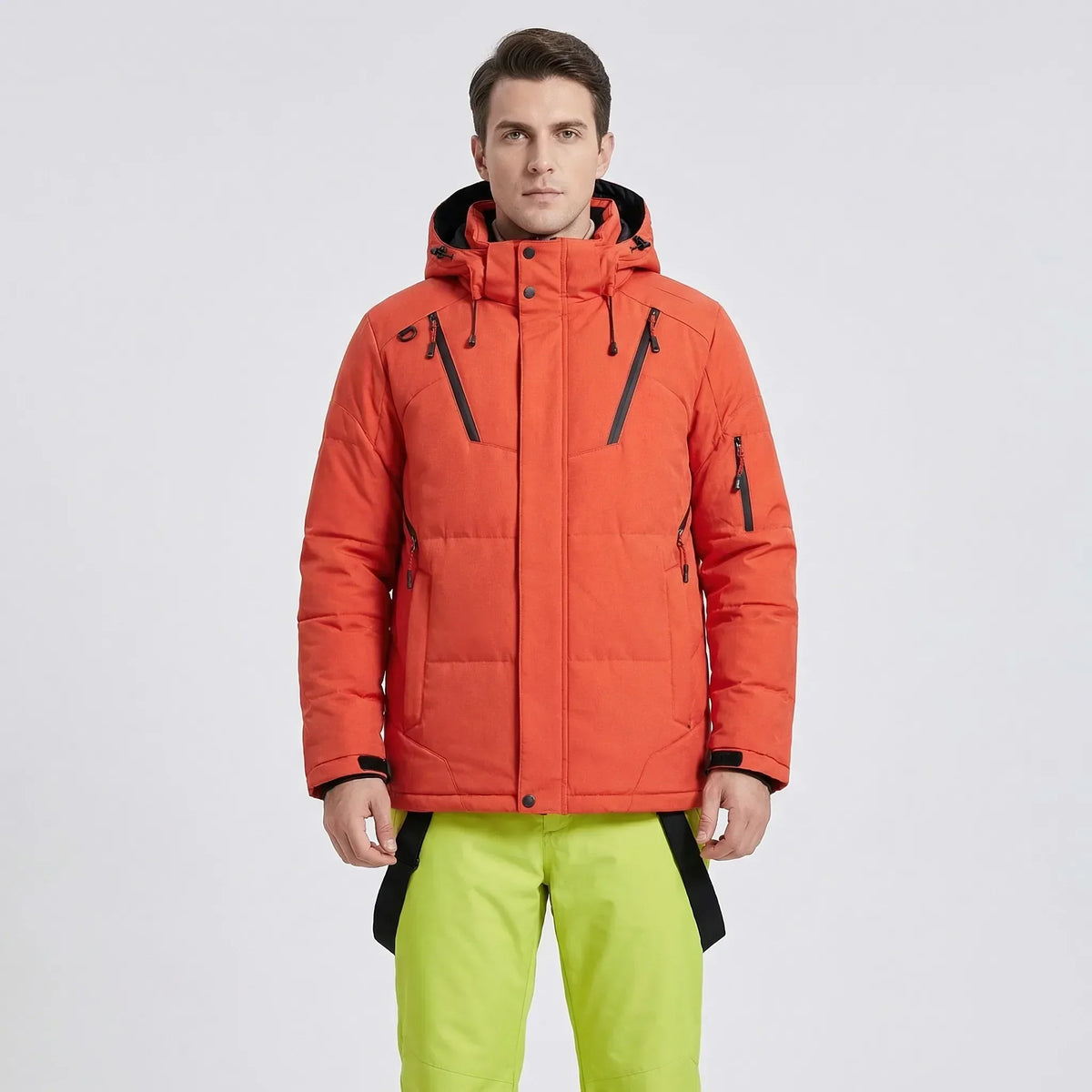 Ski-set heren tweedelig met capuchon jas en broek waterafstotend gevoerd 9
