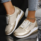 Sneakers dames met sleehak en ademend ontwerp 1