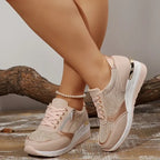 Sneakers dames met sleehak en ademend ontwerp 3