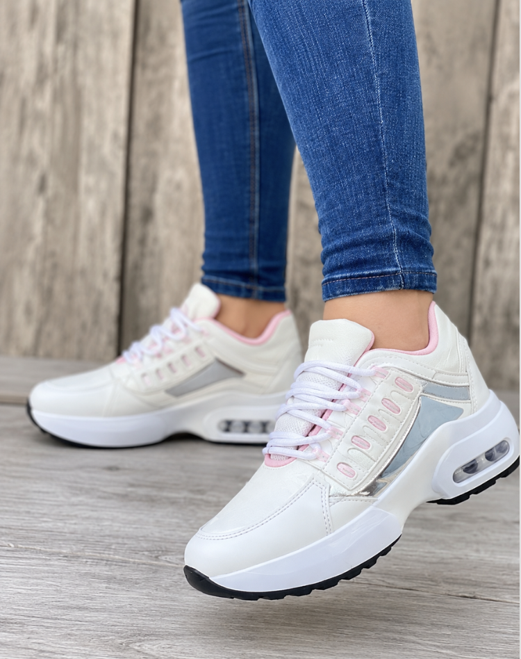 Sneakers dames met sleehak en luchtkussenzool 5